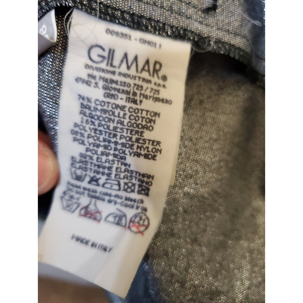 Icejeans Iceberg‎ Denim Shacket Dark Blue Silver Shimmer Button Oversize 4XL - Picture 4 of 7